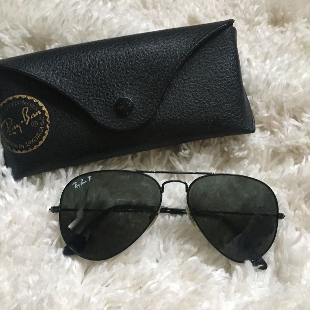 Black Ray Ban Polarized Aviators